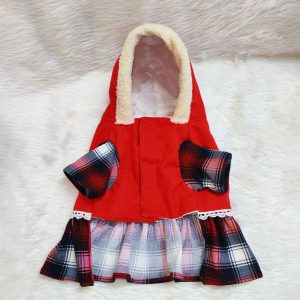 Cat Hoodie Flannel Fabric Dress (CHD001)