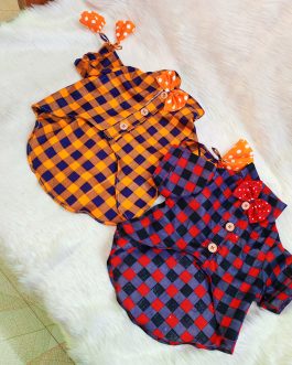 Cat Shirt Flannel Fabric Dress (CSD002)