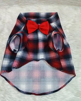 Cat Shirt Flannel Fabric Dress (CSD002)