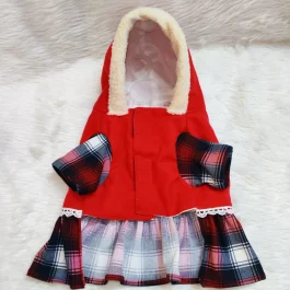 Cat Hoodie Flannel Fabric Dress (CHD001)