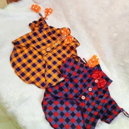 Cat Shirt Flannel Fabric Dress (CSD001)