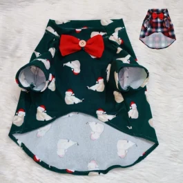 Cat Shirt Flannel Fabric Dress (CSD002)