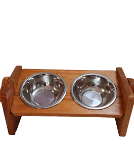 Cat Wooden Adjustable Feeder Pot (CWF003)