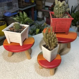 Mini Wooden Stool Set (MSS001-LMS)