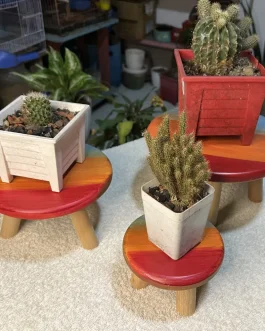 Mini Wooden Stool Set (MSS001-LMS)