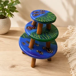 Mini Wooden Stool Set (MSS001-P3-LMS)