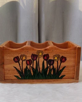 Wooden Cutlery Holder (WCH004)