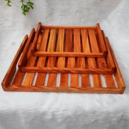 Wooden Rail Serving Tray (WST001-LMS)