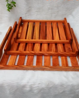 Wooden Rail Serving Tray (WST001-LMS)