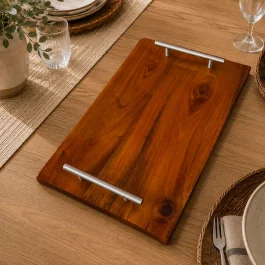 Wooden Flat Serving Tray (WST006)
