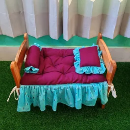 Cat Wooden Bed with Soft Cushion (CBC002-C1)