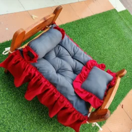 Cat Wooden Bed with Soft Cushion (CBC002-C2)