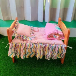 Cat Wooden Bed with Soft Cushion (CBC002-C3)
