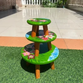 Mini Wooden Planet Stool Set (MSS001-P4-LMS)